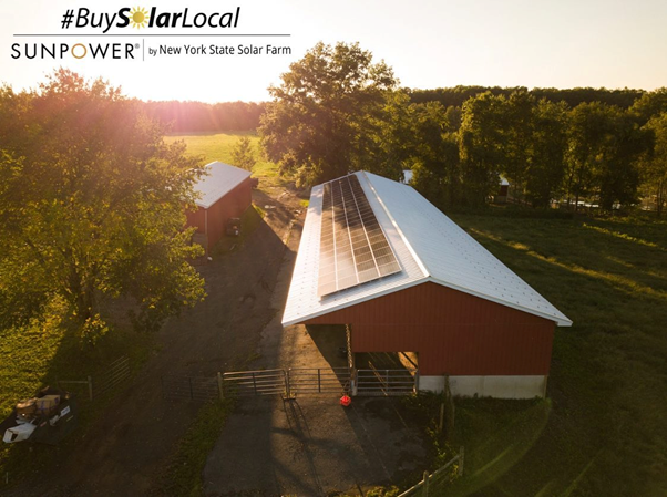 Solar installation on a farm in Hudson Valley